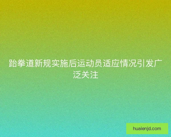 跆拳道新规实施后运动员适应情况引发广泛关注 跆拳道新规实施后运动员适应情况引发广泛关注